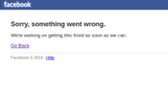 Facebook Down Message