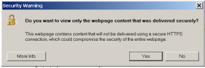 Do you want to view only the webpage content that was delivered securely?