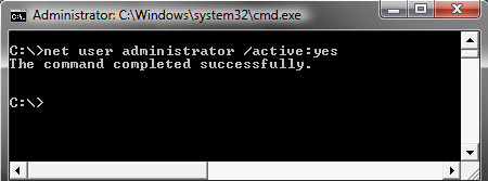 Activate Hidden Administrator Windows user